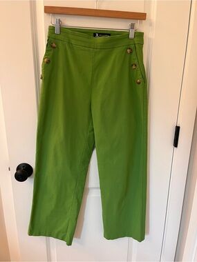 Jules & Leopold Lime Green Straight-Leg Trousers